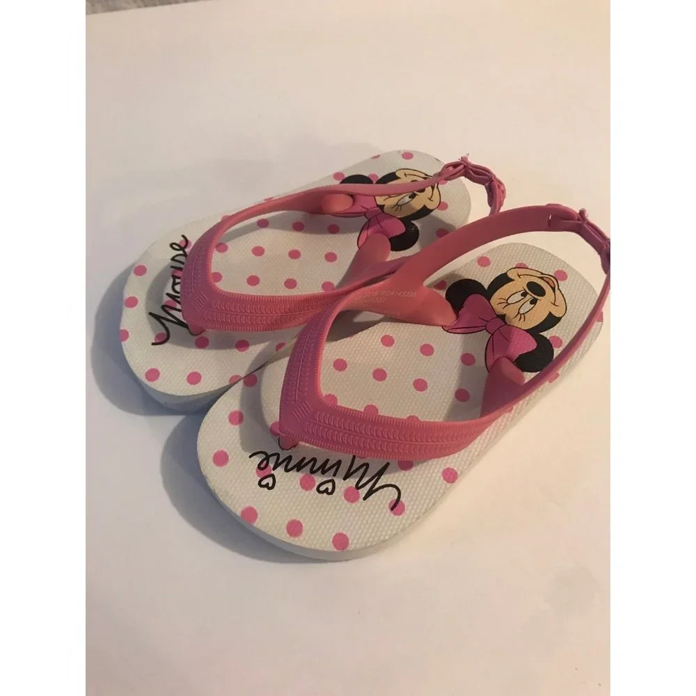 Toddlers minnie mouse and polka‎ dot slip on sandals